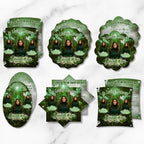 06 Green Memorial Paddle Fan Editable Template, In Loving Memory Fan, Celebration of Life Paddle Fan, In Loving Memory Handheld Tribute - Editable Memorial Canva Template