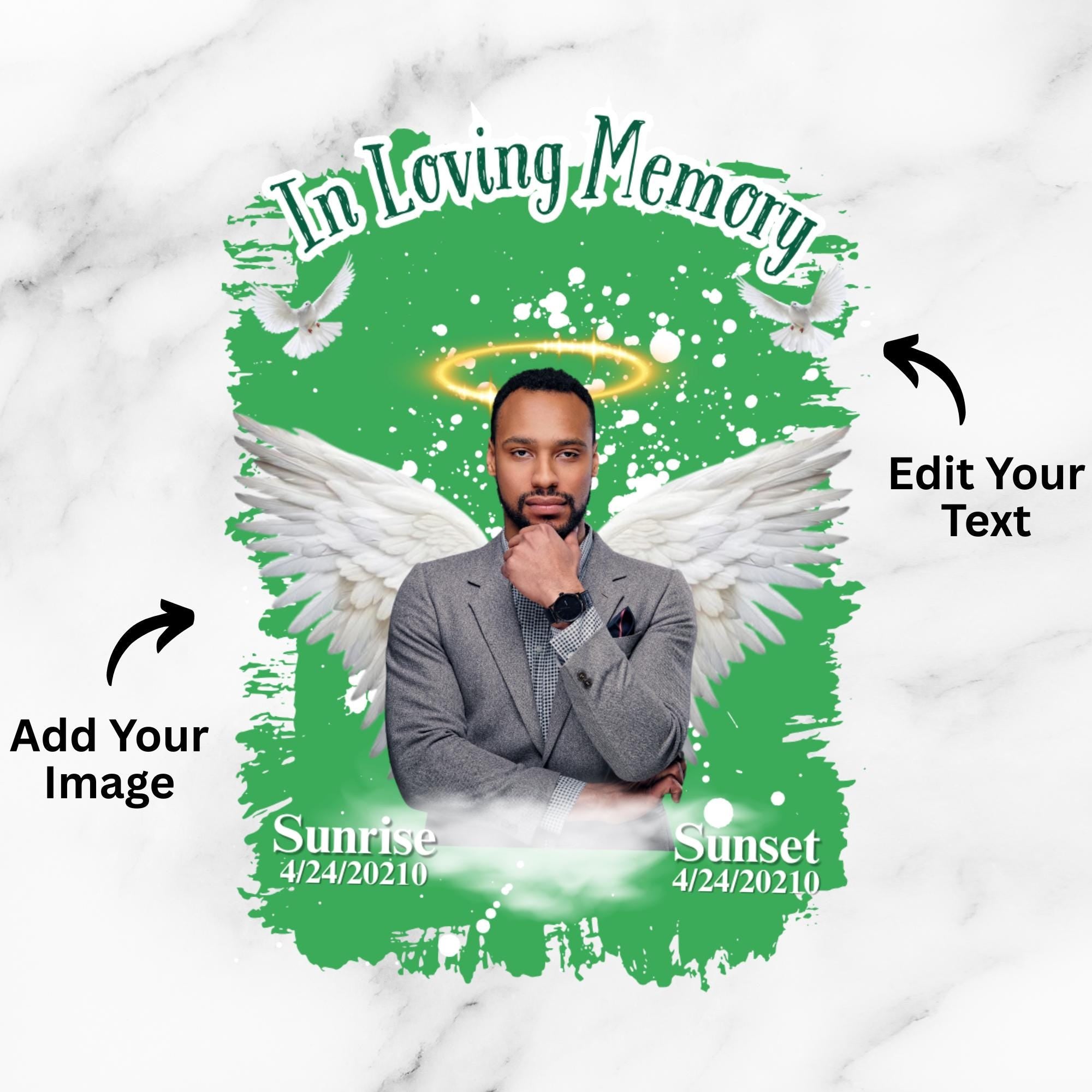 20 In Loving Memory T Shirt Canva Editable Templates, In Loving Memory Templates, Memorial Canva Template, Funeral & Celebration of Life - Editable Memorial Canva Template