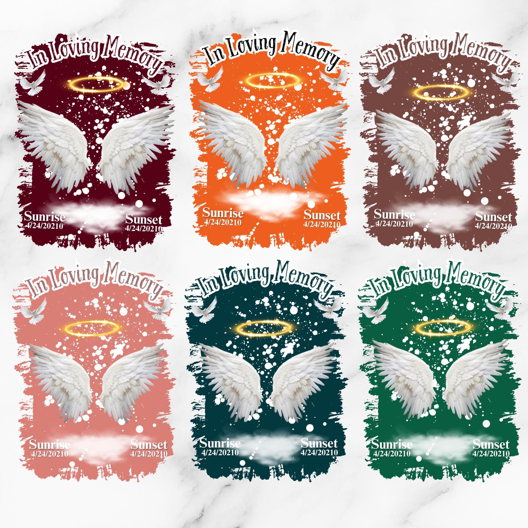 20 In Loving Memory T Shirt Canva Editable Templates, In Loving Memory Templates, Memorial Canva Template, Funeral & Celebration of Life - Editable Memorial Canva Template