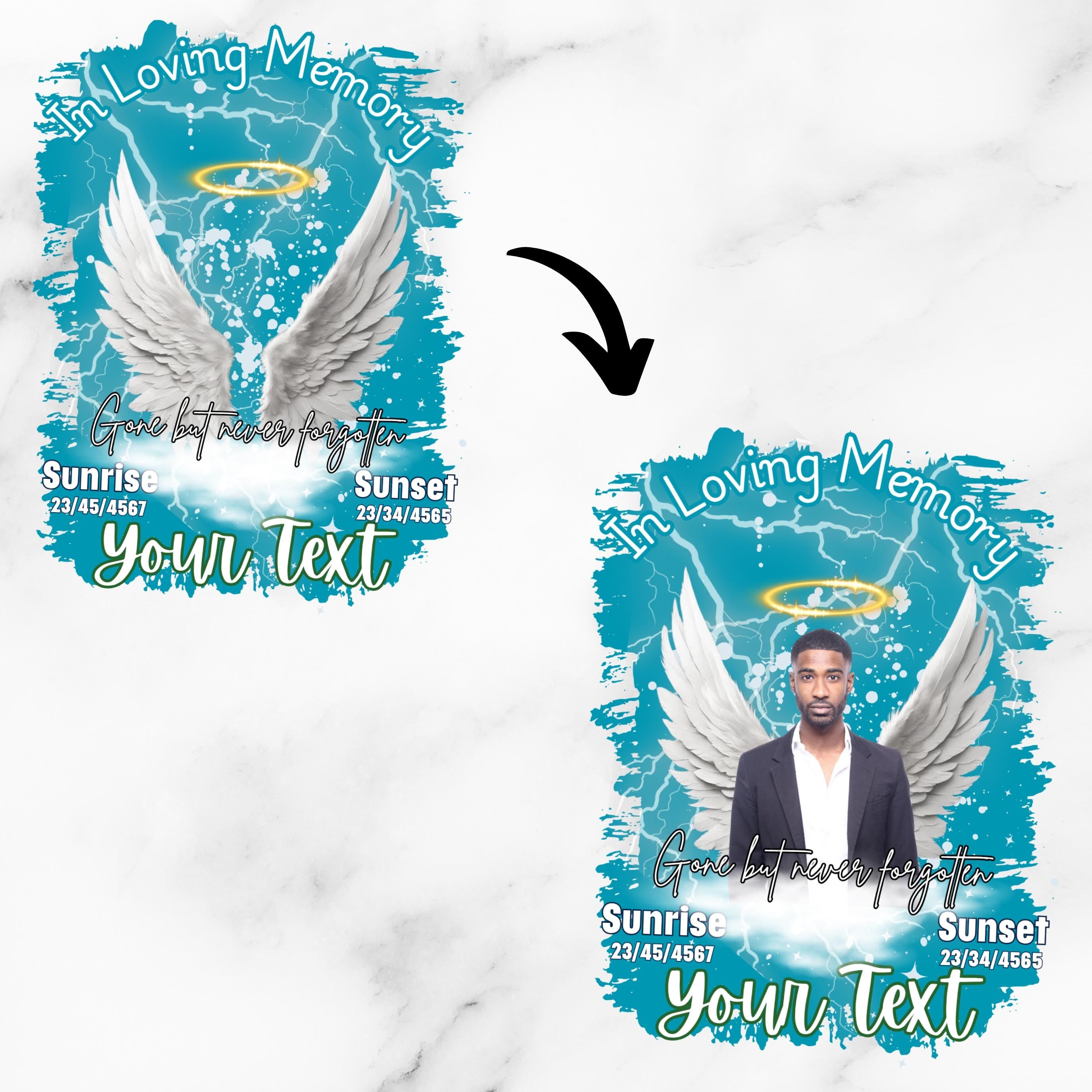 20 In Loving Memory T Shirt Canva Editable Templates, In Loving Memory Templates, Memorial Canva Template, Funeral & Celebration of Life - Editable Memorial Canva Template