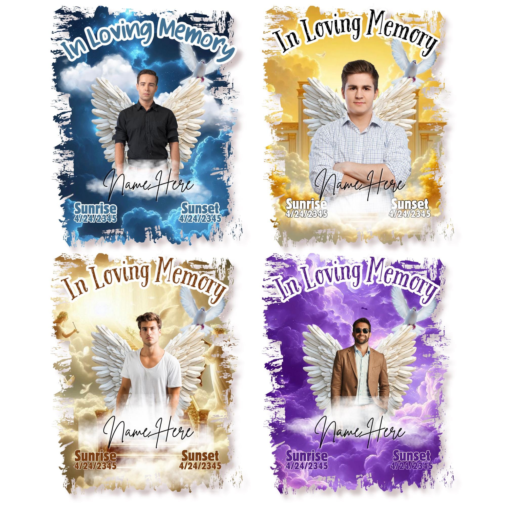 06 In Loving Memory T Shirt Canva Editable Templates, In Loving Memory Templates, Memorial Canva Template, Funeral & Celebration of Life - Editable Memorial Canva Template