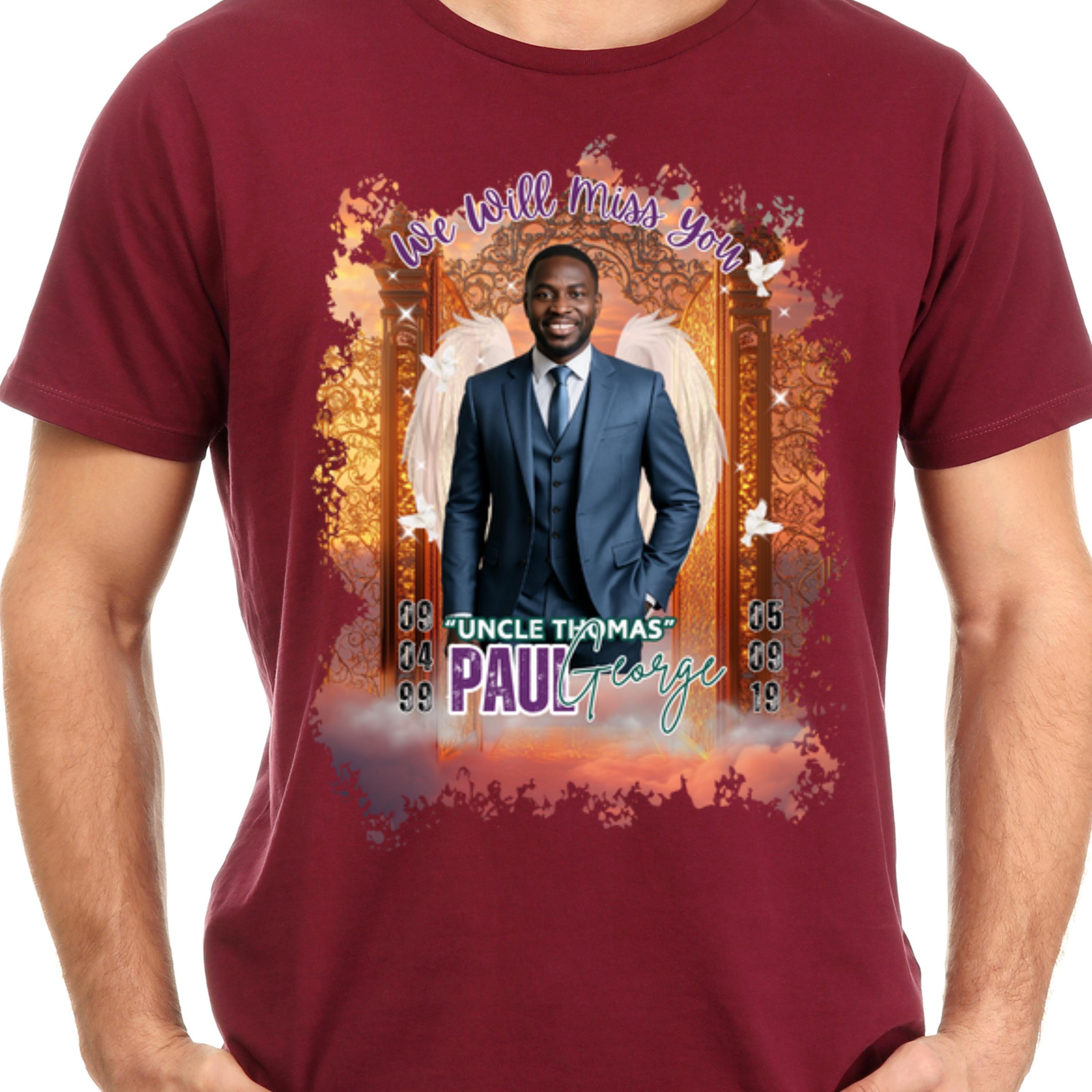 20 In Loving Memory Golden T Shirt Canva Editable Template, Forever In My Heart, Memorial Shirt Canva Template, Rest In Peace Canva Template - Editable Memorial Canva Template