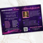 Church Anniversary Program Template, Editable Bifold 8.5x11” Design, Church Appreciation Program, Anniversary & Faith Celebration - Editable Memorial Canva Template