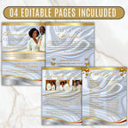 Church Anniversary Program Template, Editable Bifold 8.5x11” Design, Church Appreciation Program, Anniversary & Faith Celebration - Editable Memorial Canva Template