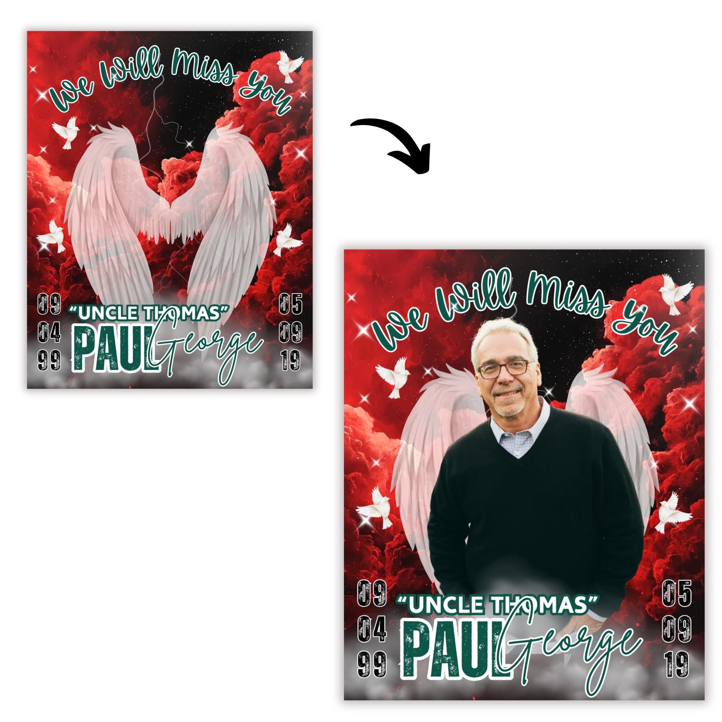 30 In Loving Memory Canva Editable Templates, Memorial Canva Template, Rest In Peace Design, Funeral Celebration of Life, Digital Download - Editable Memorial Canva Template