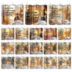 11 In Loving Memory Golden Tumbler Canva Editable Templates, In Loving Memory Template, Memorial Tumbler Canva Template, Funeral Celebration - Editable Memorial Canva Template