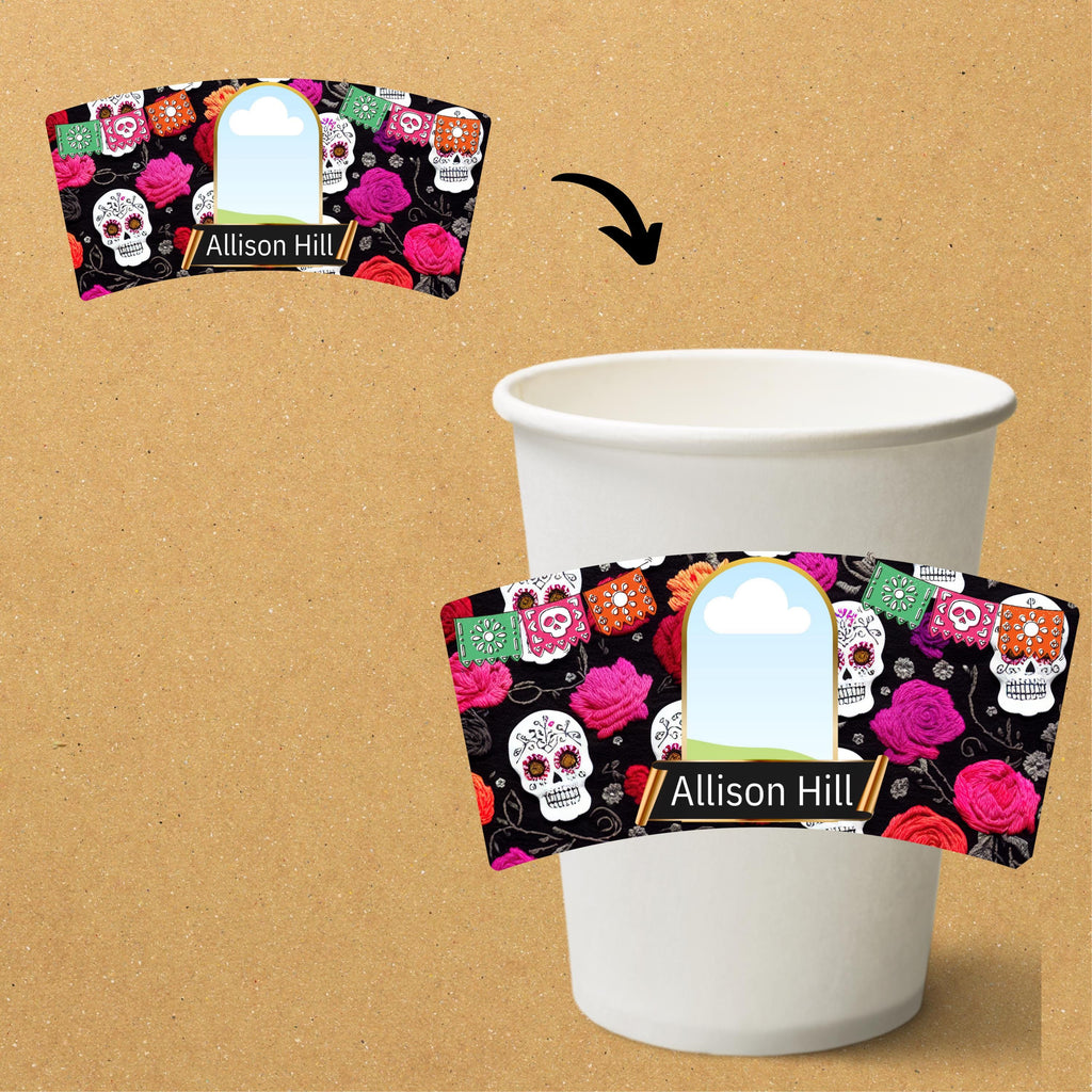 40 Día De Los Muertos Cup Labels Editable Templates, Dia de los Muertos Cup Altar Decor Stickers, Velas Etiquetas, Digital Download - Editable Memorial Canva Template