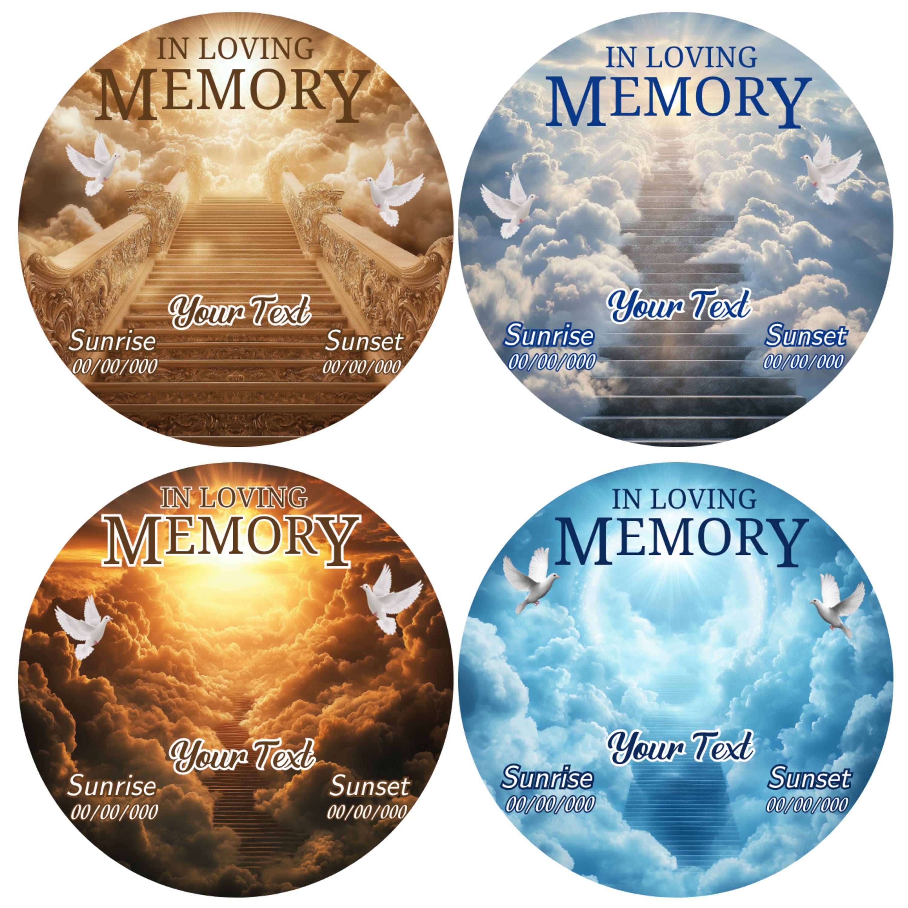 30 In Loving Memory Pin Button Canva Editable Templates, Memorial Pin Button Canva Designs, Rest in Peace Pin Button, Digital Download - Editable Memorial Canva Template