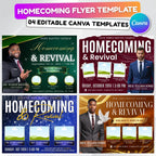 04 Homecoming and Revival Flyer Editable Template, Homecoming Campaign Template, Canva Frame Template, Digital Template, Instant Download - Editable Memorial Canva Template