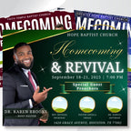 04 Homecoming and Revival Flyer Editable Template, Homecoming Campaign Template, Canva Frame Template, Digital Template, Instant Download - Editable Memorial Canva Template