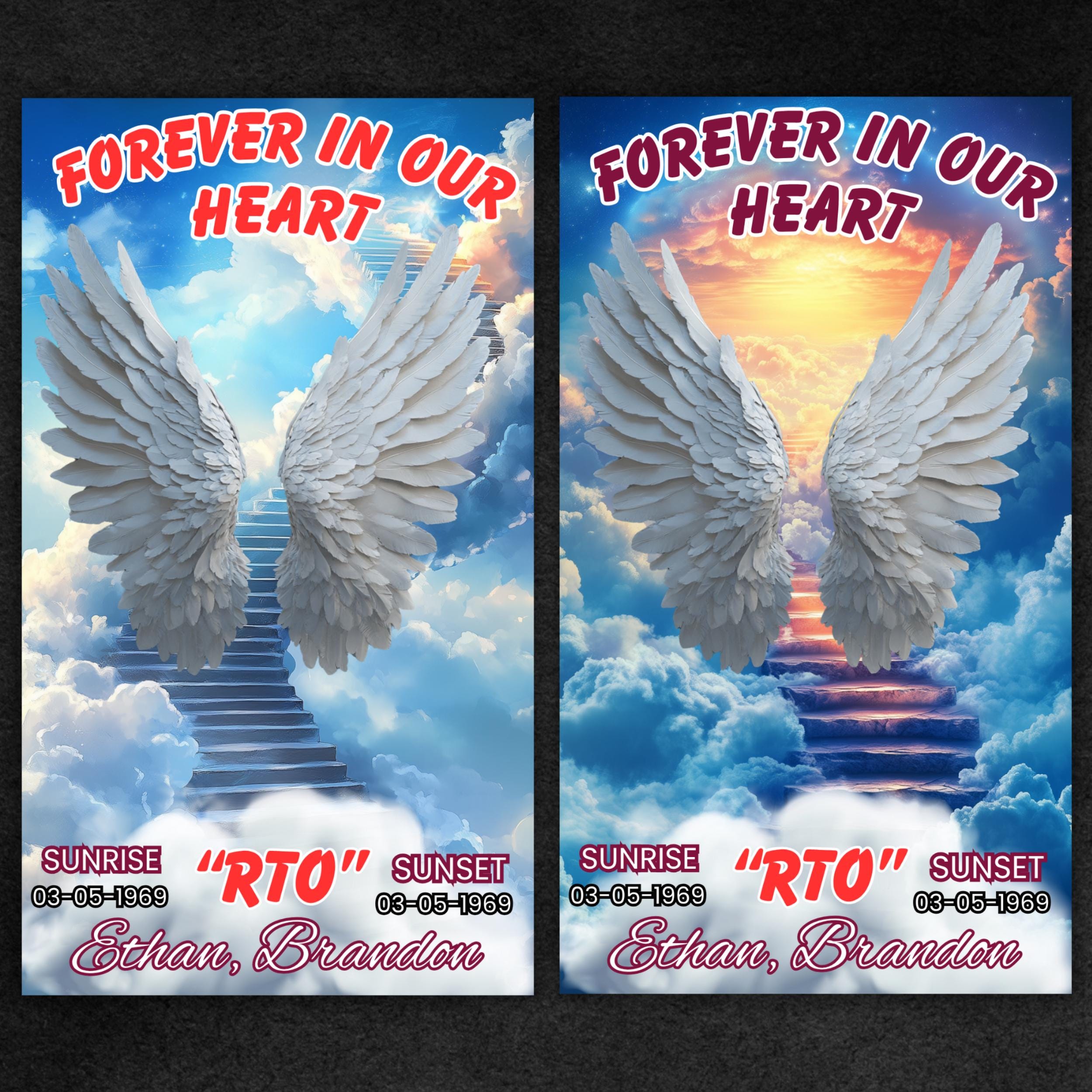 20 In Loving Memory Canva Editable Templates, Memorial Canva Template, Rest In Peace Design, Funeral Celebration of Life, Digital Download - Editable Memorial Canva Template