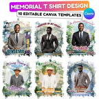 11 In Loving Memory T Shirt Canva Editable Templates, In Loving Memory Templates, Memorial Canva Template, Funeral & Celebration of Life - Editable Memorial Canva Template
