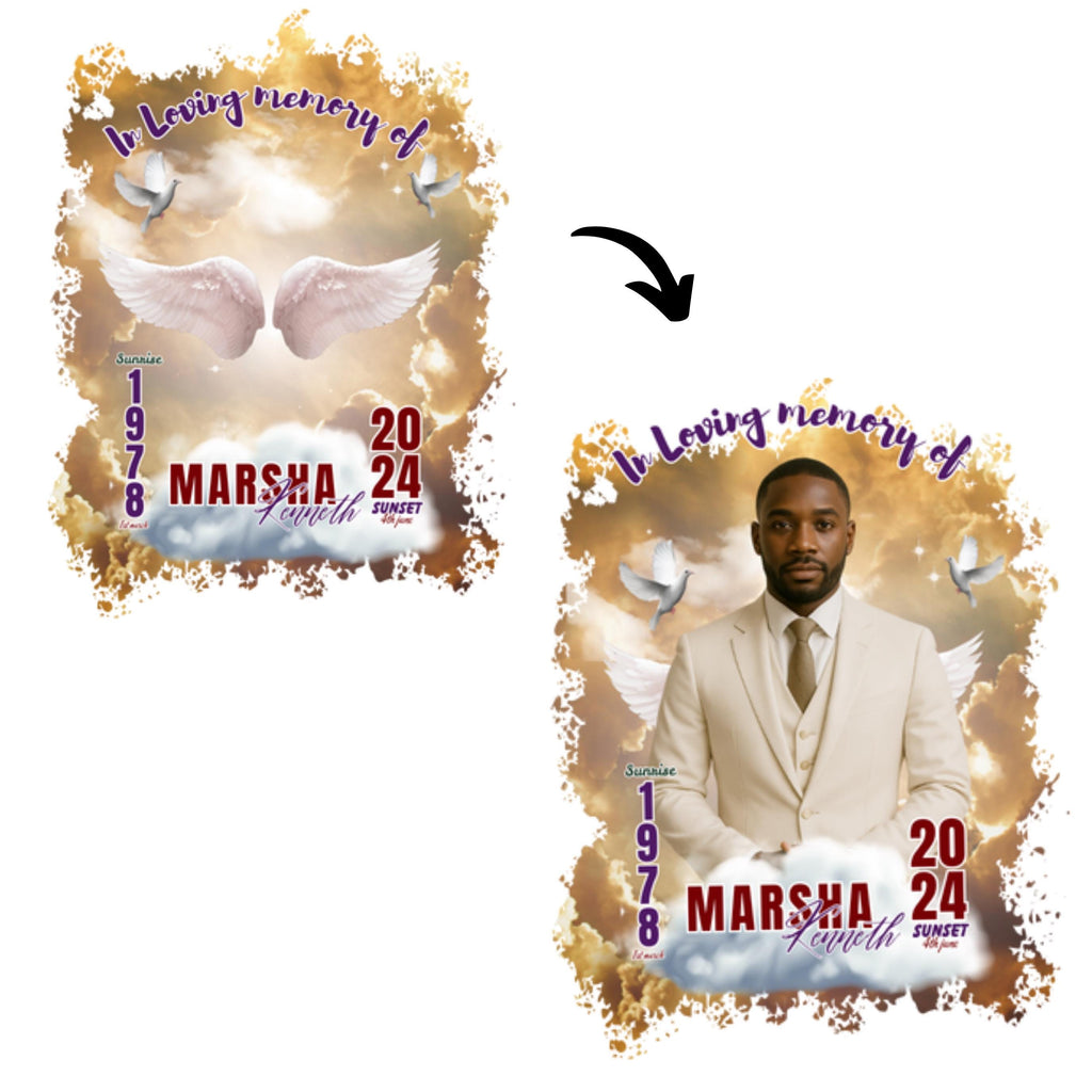 20 In Loving Memory T Shirt Canva Editable Templates, In Loving Memory Templates, Memorial Canva Template, Funeral & Celebration of Life - Editable Memorial Canva Template