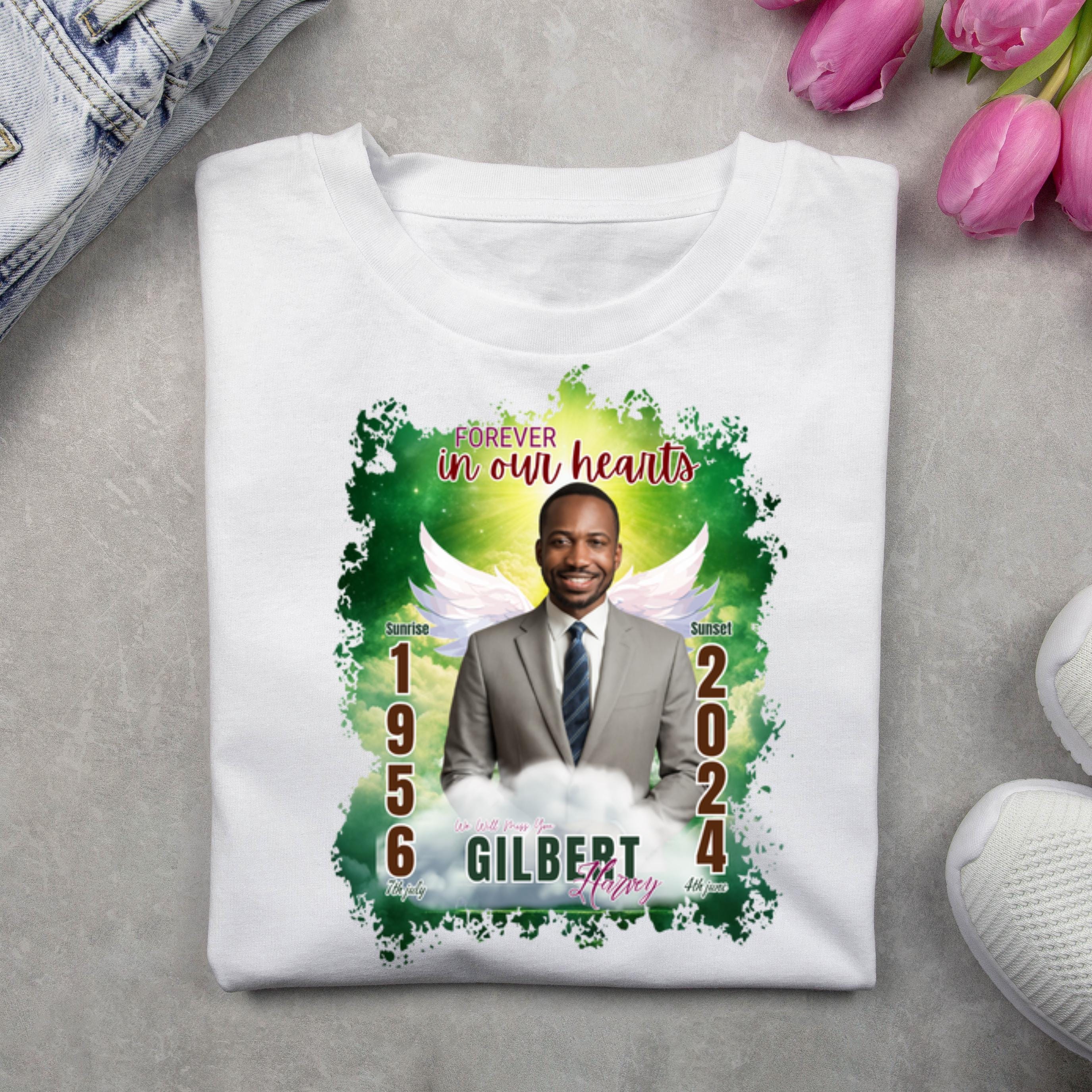 20 In Loving Memory T Shirt Canva Editable Templates, In Loving Memory Templates, Memorial Canva Template, Funeral & Celebration of Life - Editable Memorial Canva Template
