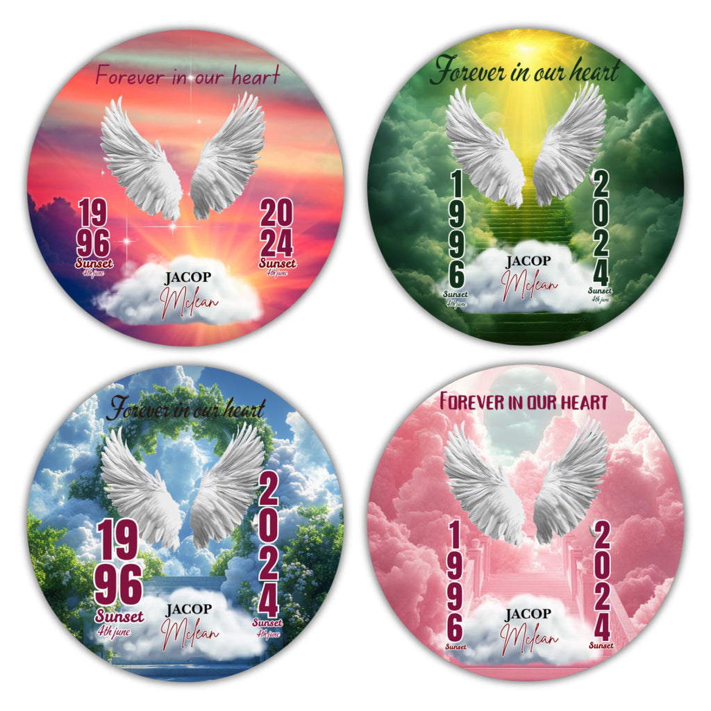 50 Forever In Our Heart Pin Button Canva Editable Templates, Memorial Pin Button Canva Design, In Loving Memory Pin Button, Digital Download - Editable Memorial Canva Template