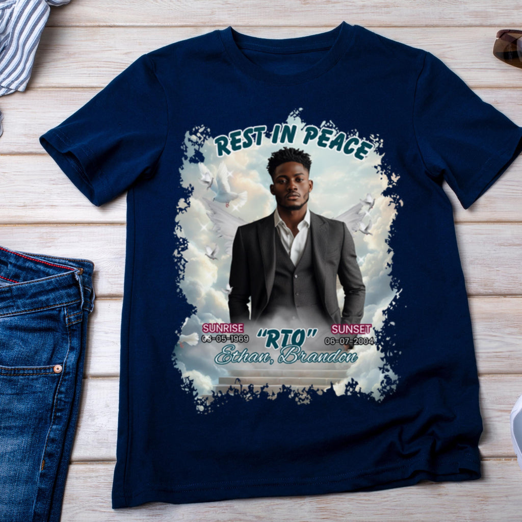 10 In Loving Memory T Shirt Canva Editable Templates, Rest In Peace Templates, Memorial Canva Template, Forever In My Heart,Digital Download - Editable Memorial Canva Template