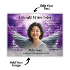 20 Memorial Poem Tumbler Canva Editable Template, I Thought Of You Today, Memorial Tumbler Template, Add your Own Photo Canva Tumbler - Editable Memorial Canva Template