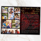 08 Pages Red Funeral Program Template, Bi-Fold Funeral Program, Obituary Celebration Of Life Program, Digital Download - Editable Memorial Canva Template