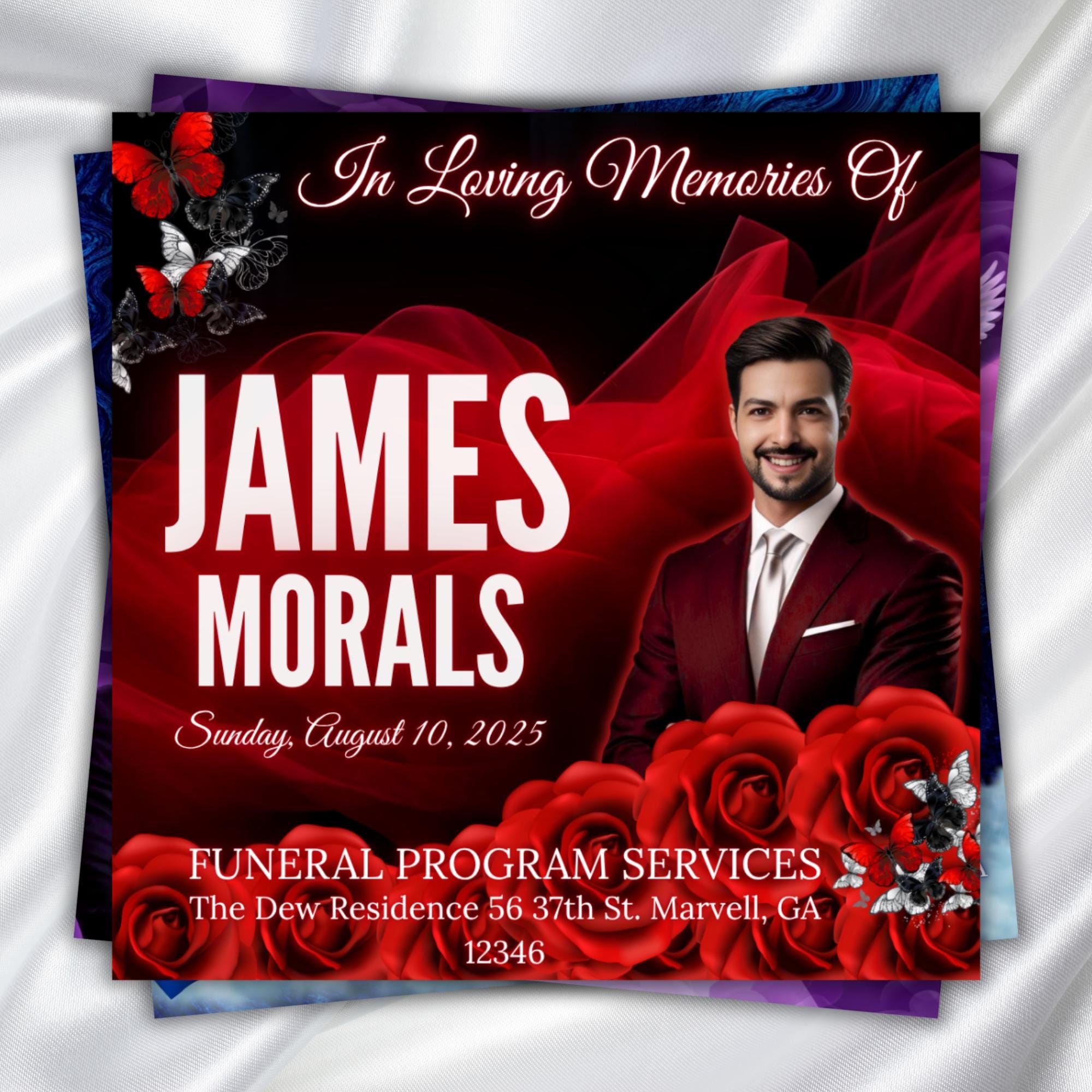 20 Memorial Flyer Canva Template Bundle, Memorial Funeral, in loving memory templates, Funeral Invite Flyer Template, Rest in Peace Flyer - Editable Memorial Canva Template