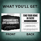 10 Worship Church Invite Invitation for Events, Worship Church Announcement Flyer, Worship Invite Card Flyer, Iteneraries, Outreach Template - Editable Memorial Canva Template