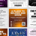 10 Worship Church Invite Invitation for Events, Worship Church Announcement Flyer, Worship Invite Card Flyer, Iteneraries, Outreach Template - Editable Memorial Canva Template