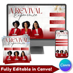 Revival Canva Church Flyer Bundle Canva Templates, Canva Church Template, church anniversary, Religious Event Flyer, Praise and Worship - Editable Memorial Canva Template