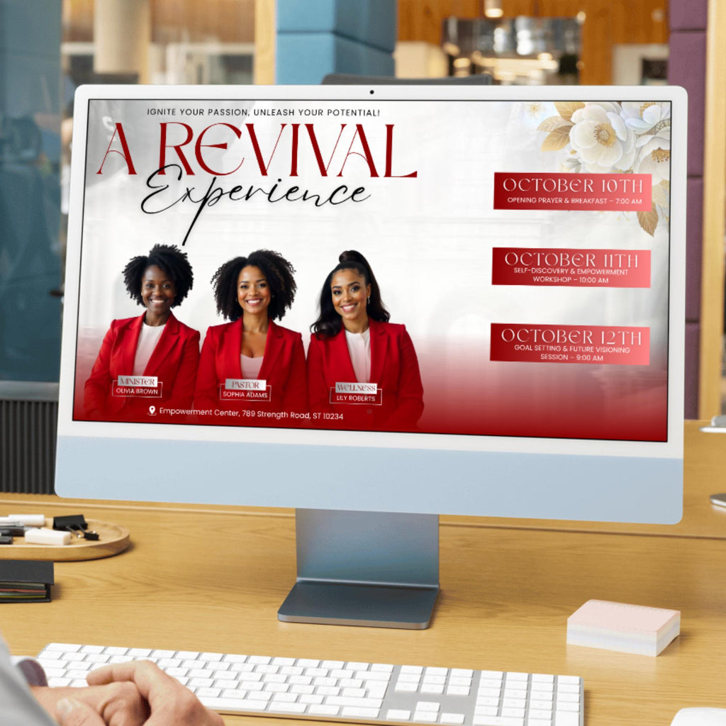 Revival Canva Church Flyer Bundle Canva Templates, Canva Church Template, church anniversary, Religious Event Flyer, Praise and Worship - Editable Memorial Canva Template