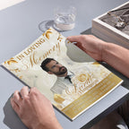 08 Pages White Funeral Program Template, Bi-Fold Funeral Program, Obituary Celebration Of Life Program, Digital Download - Editable Memorial Canva Template