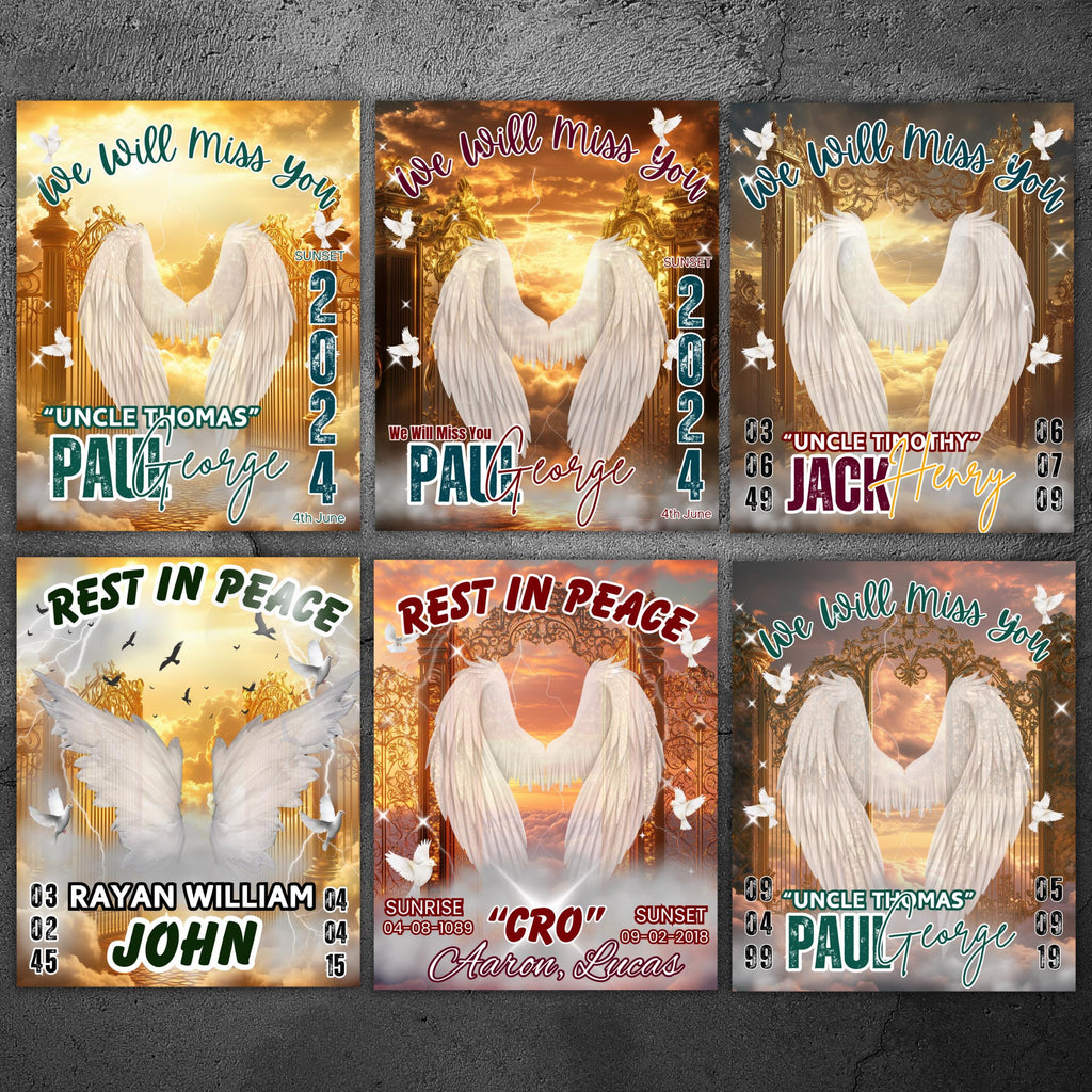 40 In Loving Memory Canva Editable Templates, Memorial Canva Editable Templates, Rest In Peace, Forever In Our Heart Canva Templates - Editable Memorial Canva Template