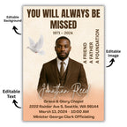 Memorial Funeral Announcement Flyer Canva Template, In Loving Memory Template, The Gateway to Heaven, Rest In Peace Flyer, Digital Download - Editable Memorial Canva Template