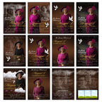 Memorial Funeral Announcement Flyer Canva Template, In Loving Memory Template, Funeral Memorial Template,Rest In Piece Template - Editable Memorial Canva Template