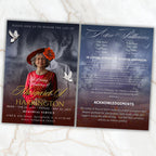 4 Pages Memorial Funeral Announcement Flyer Canva Template, In Loving Memory Template, Funeral Memorial Template, Rest In Piece Template - Editable Memorial Canva Template