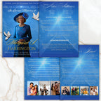 4 Pages In loving Memory Funeral Program Template, Memorial Funeral Announcement Flyer , Funeral Memorial Template,Rest In Piece Template - Editable Memorial Canva Template