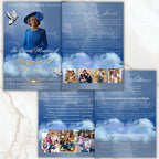 4 Pages In loving Memory Funeral Program Template, Memorial Funeral Announcement Flyer , Funeral Memorial Template,Rest In Piece Template - Editable Memorial Canva Template