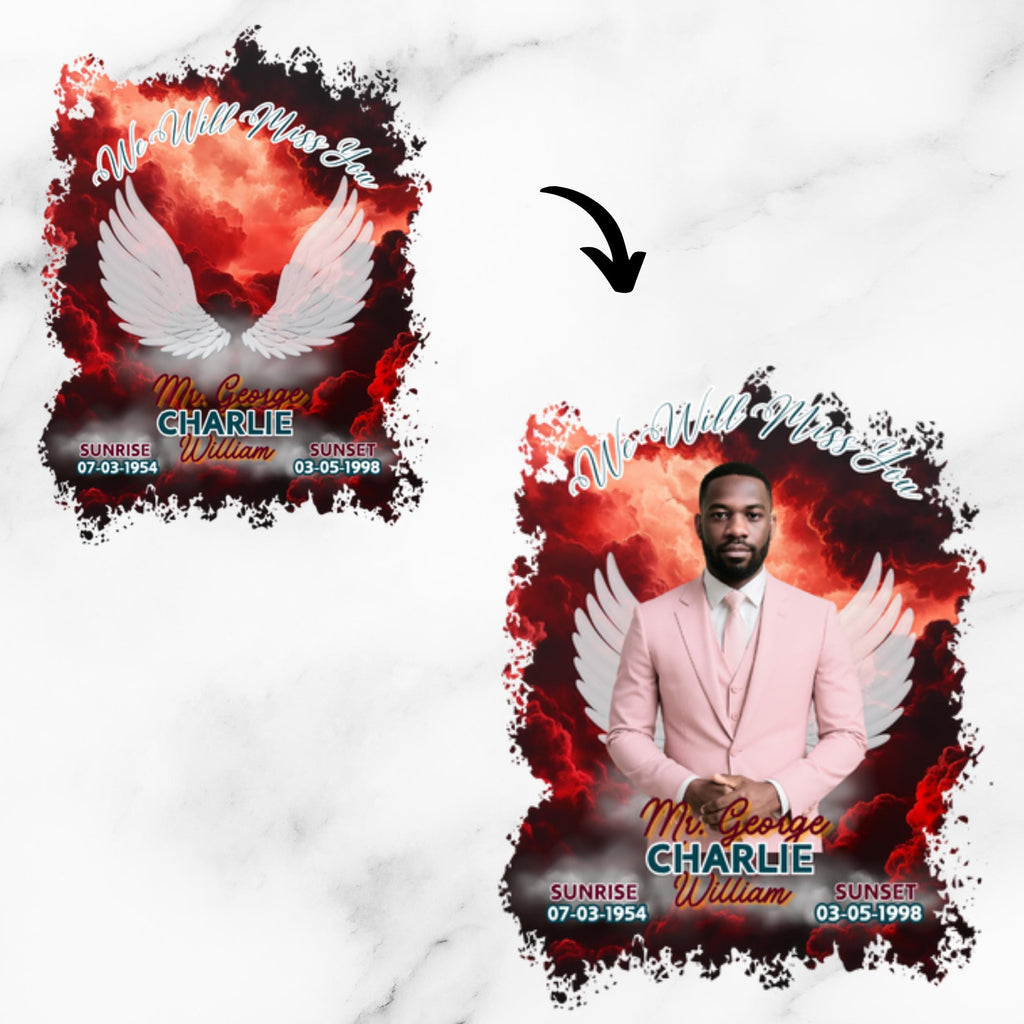 15 In Loving Memory T Shirt Canva Editable Templates, Memorial Canva Template, Rest In Peace, We Will Miss You, Foreever In Our Heart - Editable Memorial Canva Template