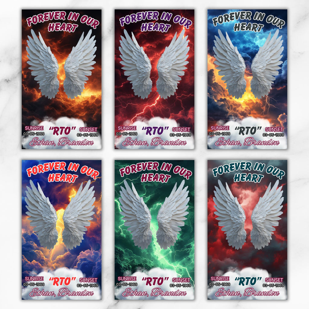 30 Forever In Our Heart Canva Templates, In Loving Memory Canva Editable Templates, Memorial Canva Editable Templates, Rest In Peace - Editable Memorial Canva Template
