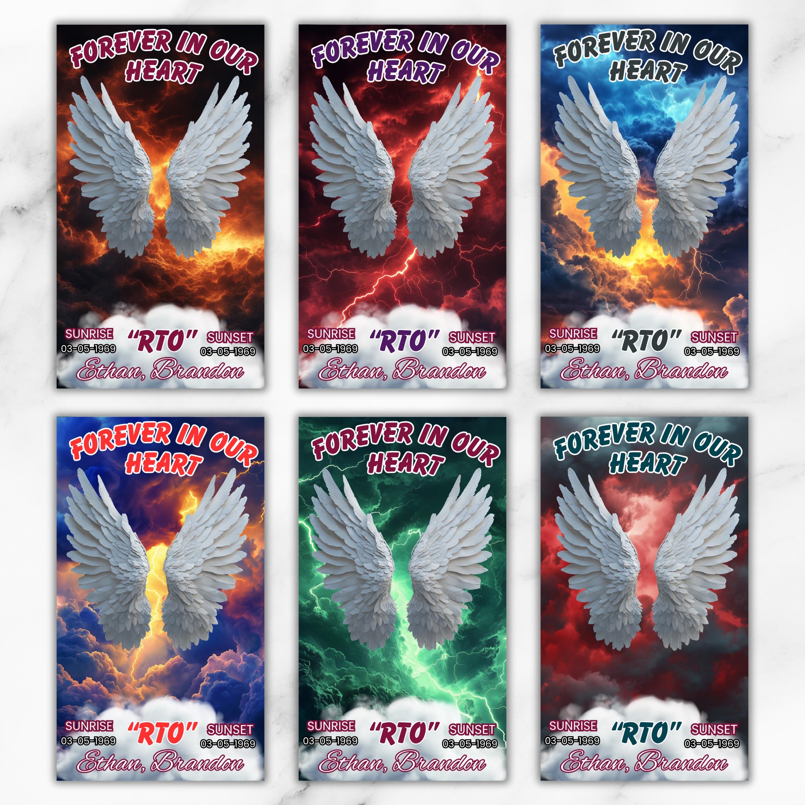 30 Forever In Our Heart Canva Templates, In Loving Memory Canva Editable Templates, Memorial Canva Editable Templates, Rest In Peace - Editable Memorial Canva Template