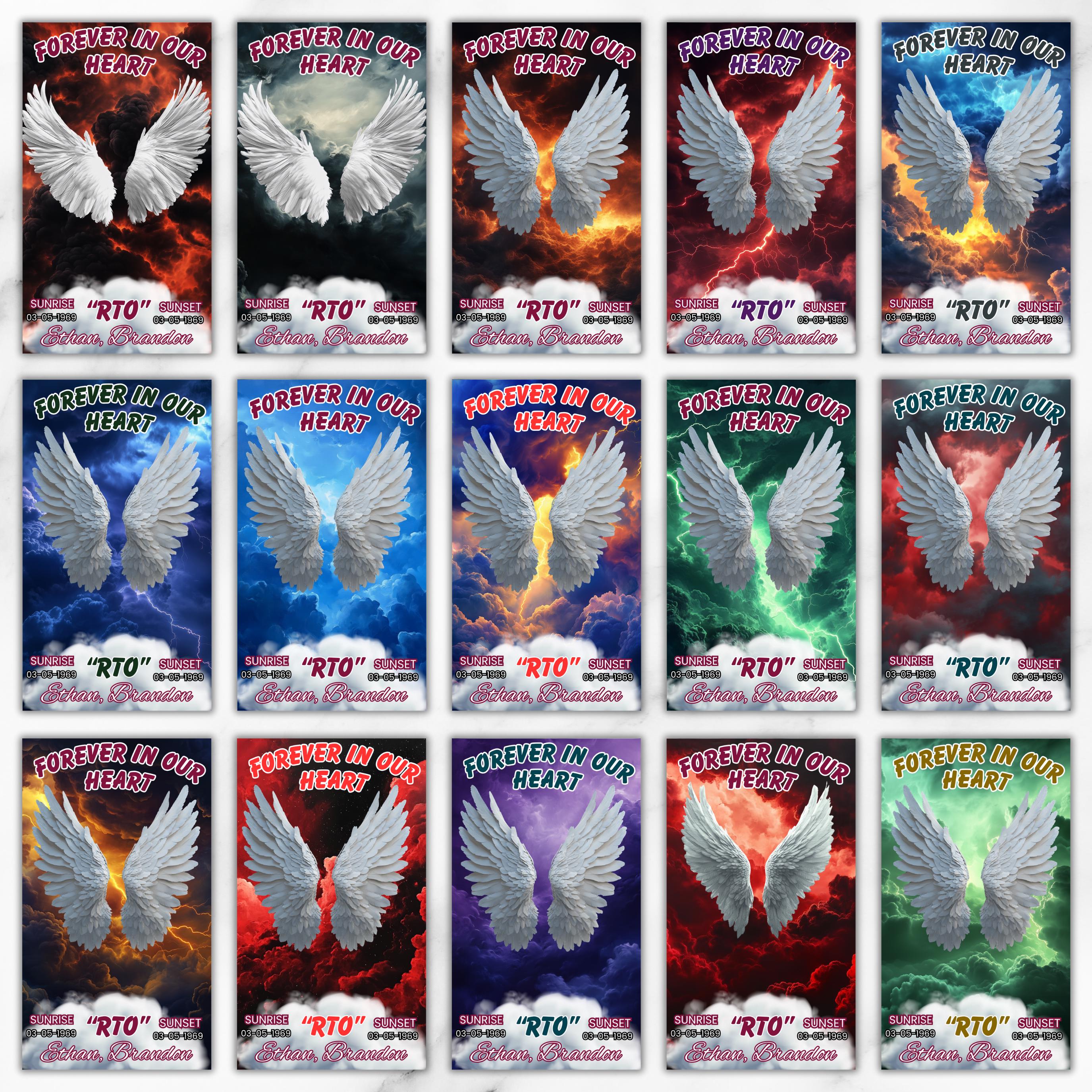 30 Forever In Our Heart Canva Templates, In Loving Memory Canva Editable Templates, Memorial Canva Editable Templates, Rest In Peace - Editable Memorial Canva Template