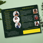 04 Pages Funeral Program Template, Bi-Fold Funeral Program, Obituary Celebration Of Life Program, Digital Download - Editable Memorial Canva Template