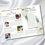 8 Pages Funeral Program Editable Template, Bi-Fold Funeral Program, Obituary Celebration Of Life Program, In Loving Memory, Digital Download - Editable Memorial Canva Template