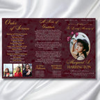 Funeral Program Canva Editable Template, Tri-Fold(17x11) Funeral Program, Obituary Celebration Of Life Program, In Loving Memory Templates - Editable Memorial Canva Template