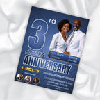 6 Pages Pastoral Anniversary Program Template, Memorial Funeral Program, Church Program Template, Obituary Celebration Of Life Program - Editable Memorial Canva Template