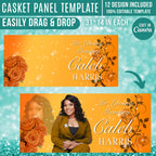 12 In Loving Memory Casket Panel Editable Templates, Personalized Casket Panel, Memorial Canva Template, Memorial Tribute, Funeral Keepsake - Editable Memorial Canva Template