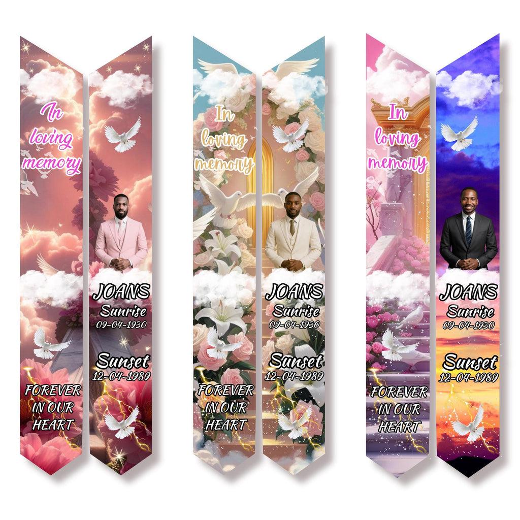 19 Memorial Stole Canva Editable Templates, In Loving Memory Templates, Memorial Canva Template, Funeral & Celebration, Digital Download - Editable Memorial Canva Template