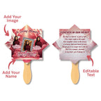 06 Pink Memorial Paddle Fan Editable Template, In Loving Memory Fan, Celebration of Life Paddle Fan, In Loving Memory Handheld Tribute - Editable Memorial Canva Template