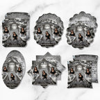 06 Black Memorial Paddle Fan Editable Template, In Loving Memory Fan, Celebration of Life Paddle Fan, In Loving Memory Handheld Tribute - Editable Memorial Canva Template