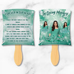 06 Zinc Memorial Paddle Fan Editable Template, In Loving Memory Fan, Celebration of Life Paddle Fan, In Loving Memory Handheld Tribute - Editable Memorial Canva Template