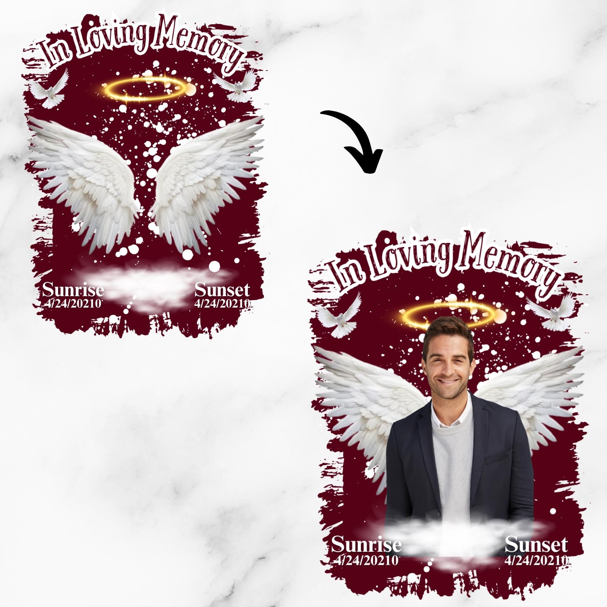 20 In Loving Memory T Shirt Canva Editable Templates, In Loving Memory Templates, Memorial Canva Template, Funeral & Celebration of Life - Editable Memorial Canva Template