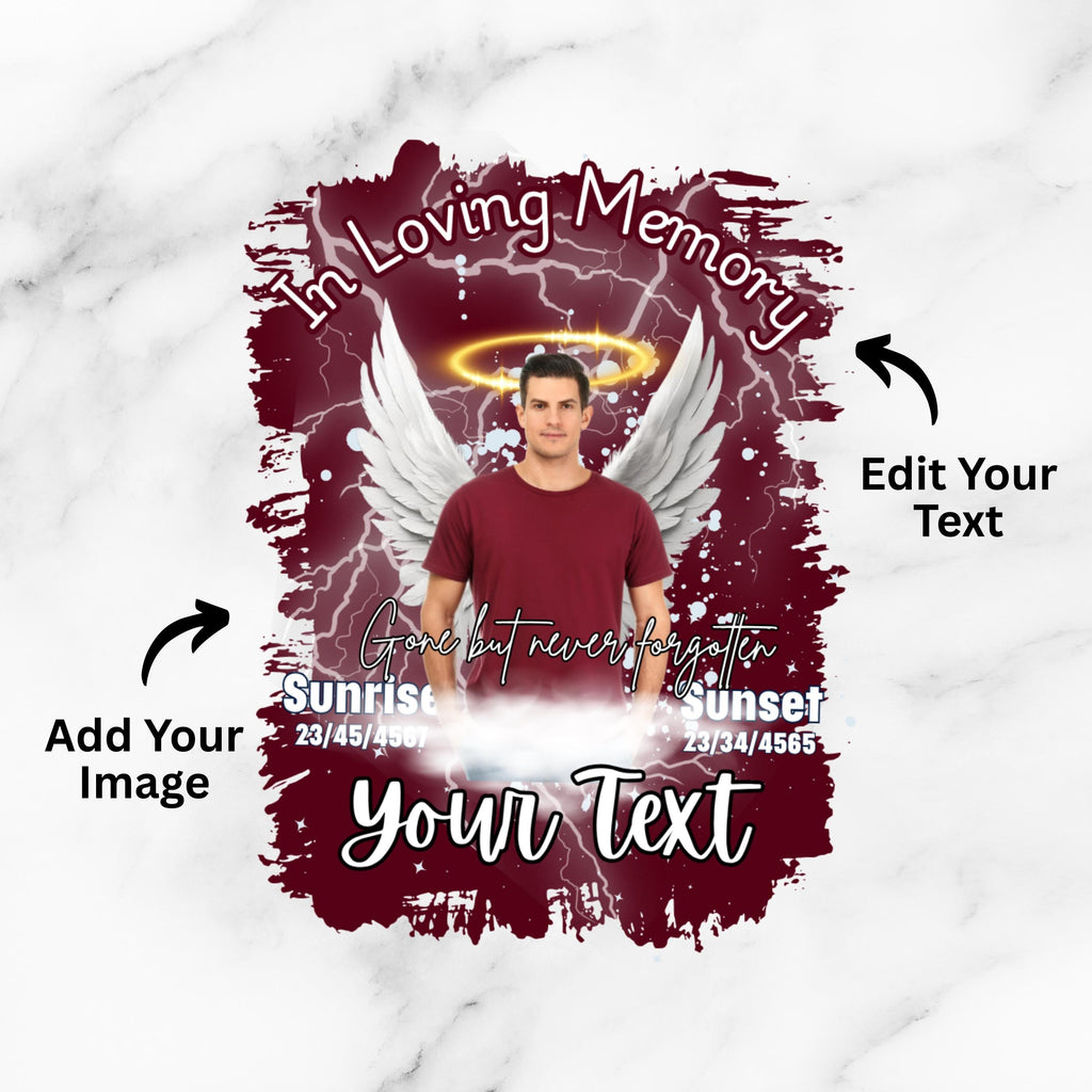 20 In Loving Memory T Shirt Canva Editable Templates, In Loving Memory Templates, Memorial Canva Template, Funeral & Celebration of Life - Editable Memorial Canva Template