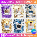 06 In Loving Memory T Shirt Canva Editable Templates, In Loving Memory Templates, Memorial Canva Template, Funeral & Celebration of Life - Editable Memorial Canva Template